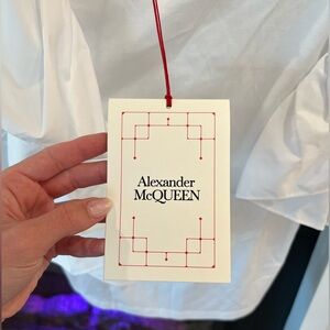 Alexander McQueen asymmetrical cotton blouse size 42